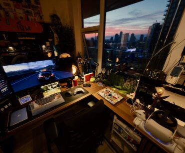 Sunset and my Battle Station