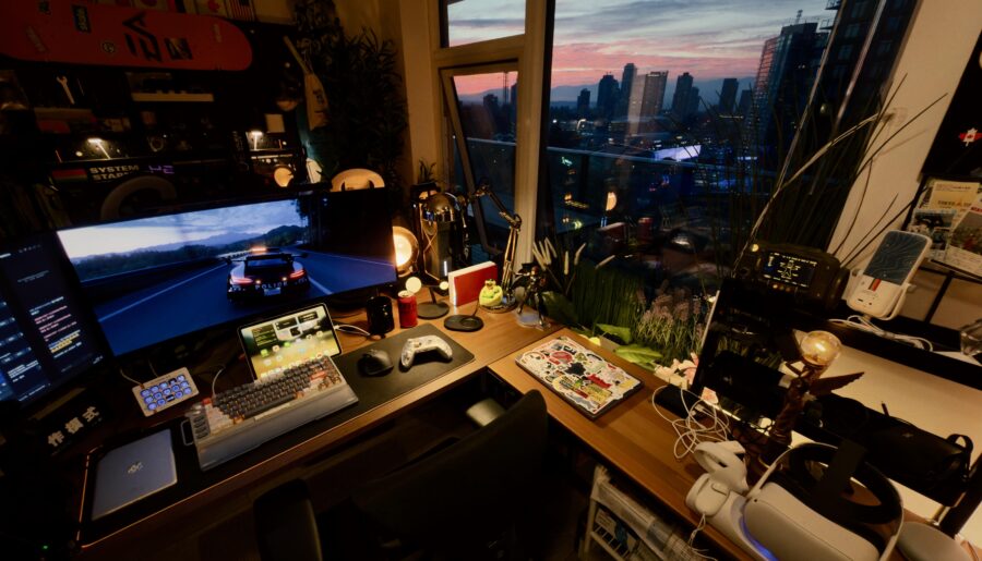 Sunset and my Battle Station