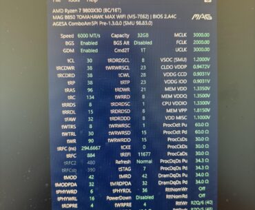 Optimized performance profile MSI b850 tomahawk