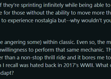 [COD] CoD is such a broad community, isn't it? While I'm having the most fun I've had in years with Black Ops Classic mode, there are sweats and pro players writing open letters against it