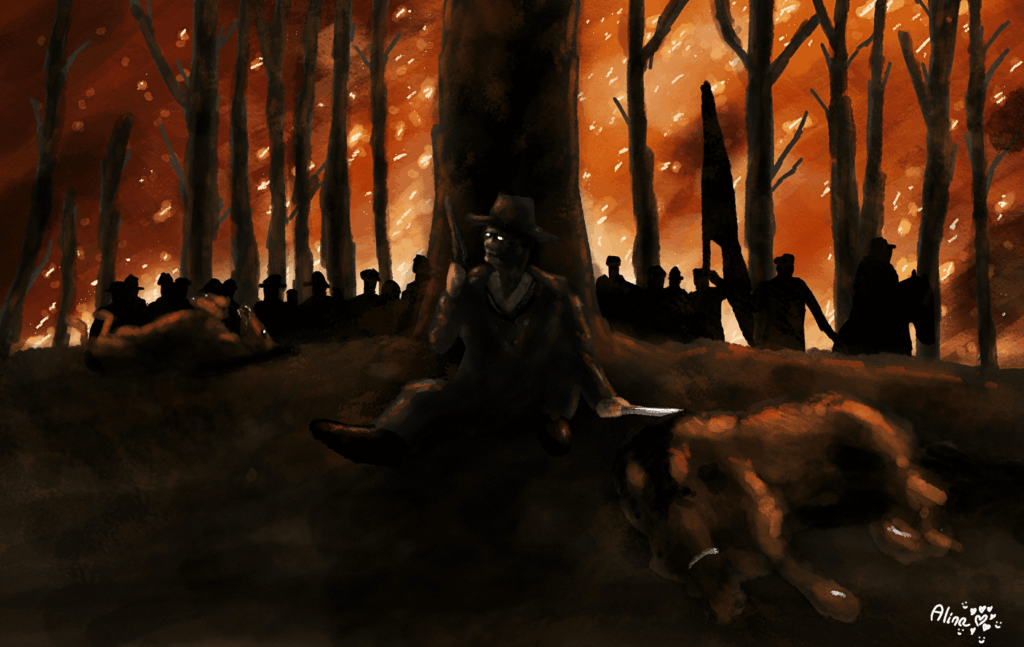 Warden drawing based on Goin' Home by Martin Pate