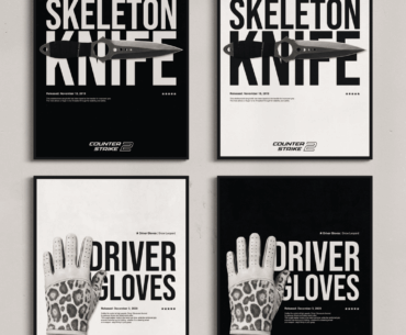 My setup felt too empty, so I designed some CS2 weapon posters for my wall