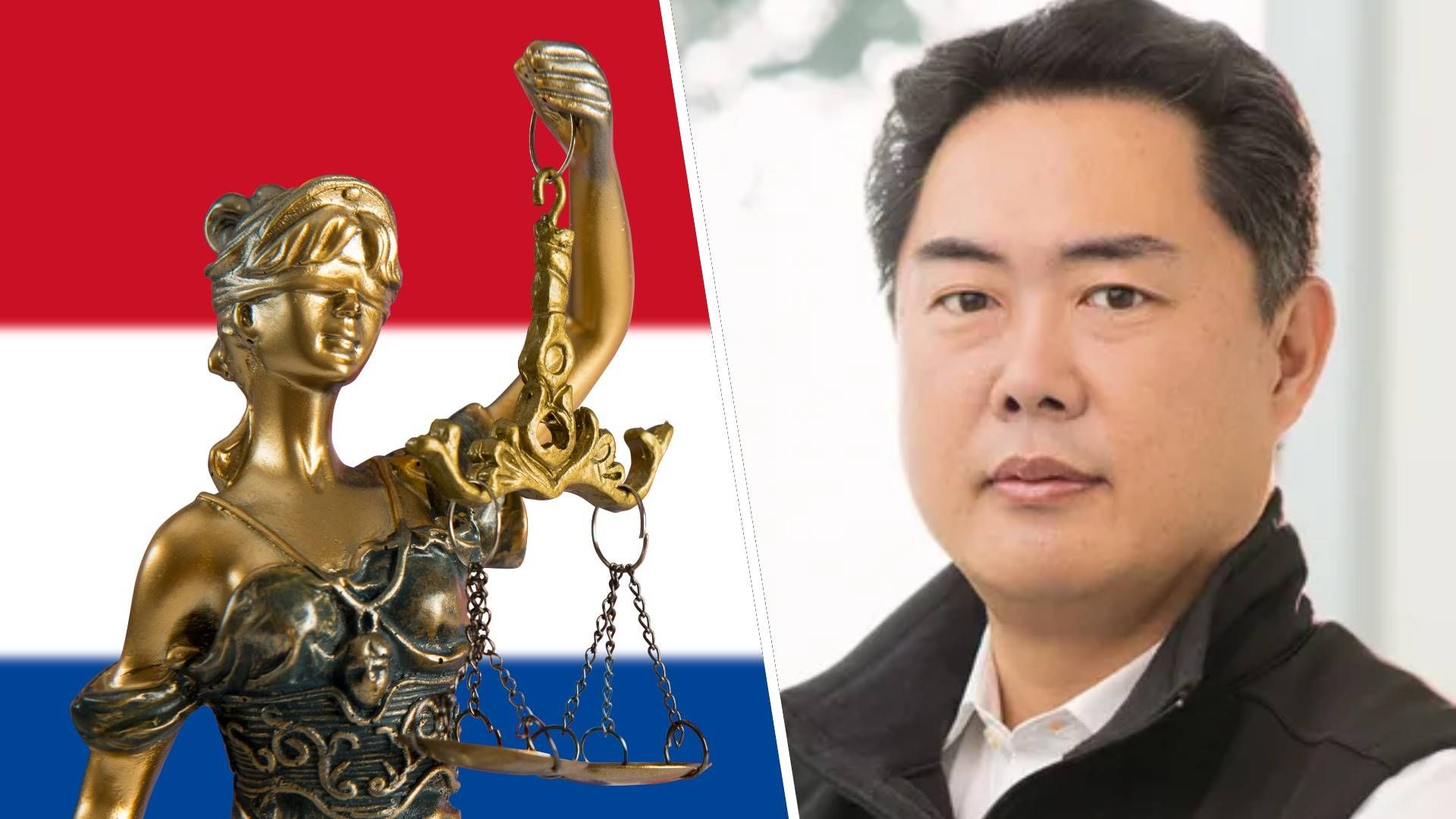 Dutch consumer group suing PlayStation argues the end of physical discs just proves its point: ‘Sony alone decides what a game costs and even how long you are allowed to use it’ Left: Blind justice over a Dutch flag / Right: Sony CEO Hideaki Nishino