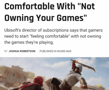 When people ask me who I blame the most for why the industry is self imploding I point to Ubisoft. They were the first ones openly saying this garbage with a straight face. And guess what? Piracy spiked after they shut down The Crew. It's only on the rise and I'm loving it.