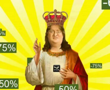 Gabe Newell delivering discounts.
