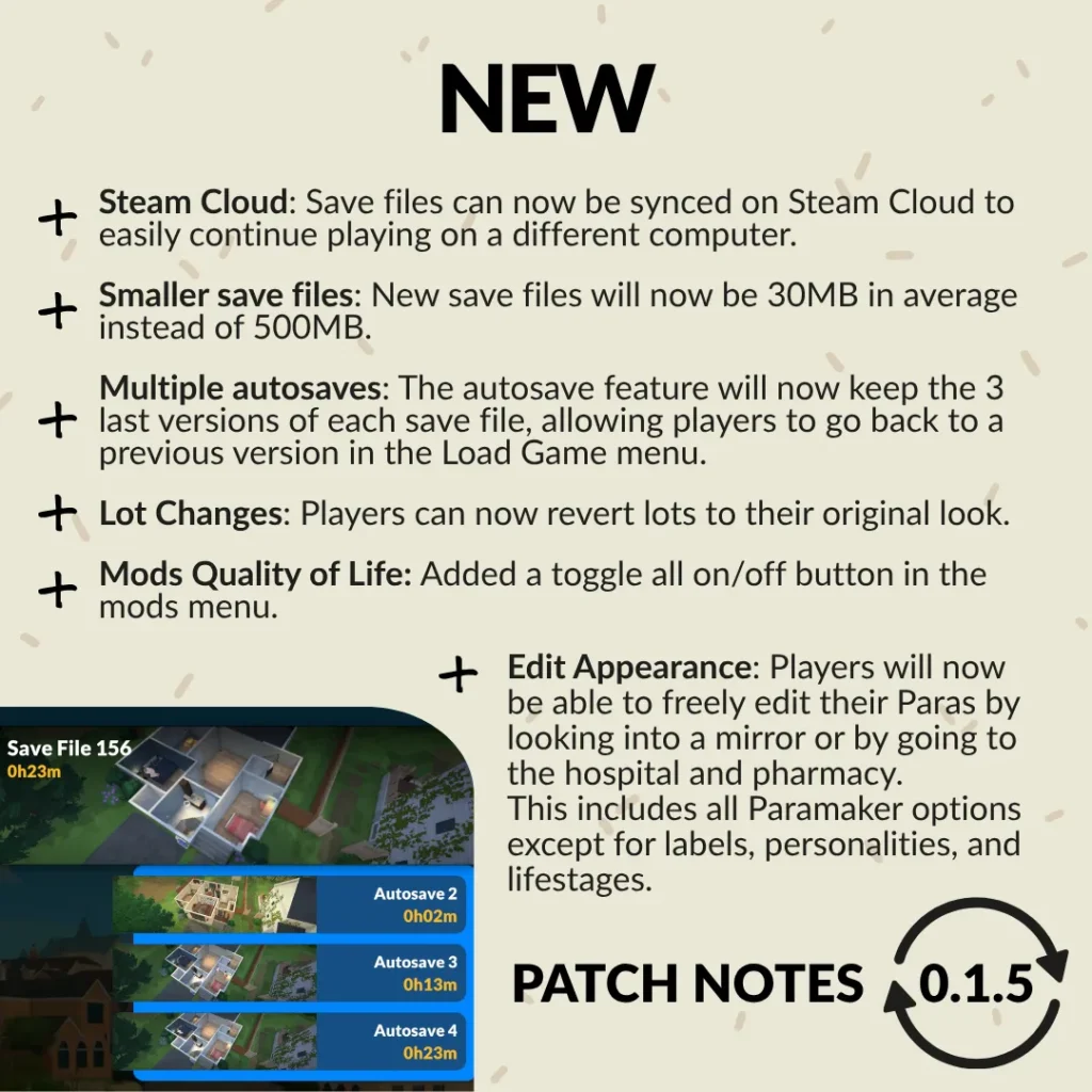 Paralives Update: Official Patch Notes! (July 2nd, 2026) 3 paralives update official screens 1