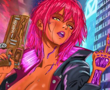 Love and Dreams in Night City [art by me @danivikingooo]