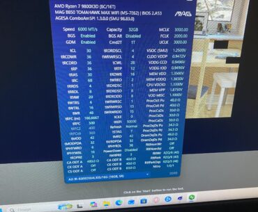 Tried Buildzoid's DDR5 timings on Ryzen 9800X3D, but tRTP 12 throws TM5 Error 1