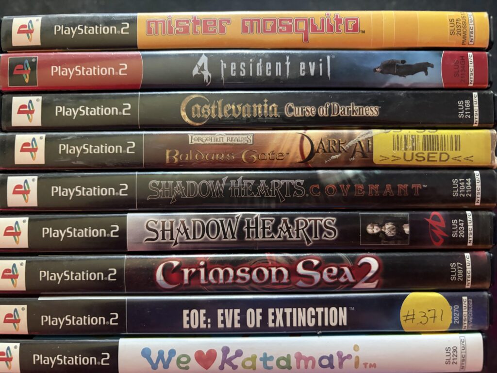 Was doing some cleaning and found the last of my PS2 game collection. Not pictured: Silver slim PS2.
