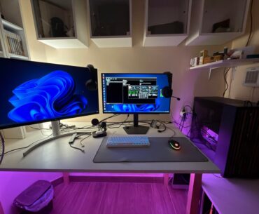 Aesthetic and cable management are not my thing but I like my little personal space.