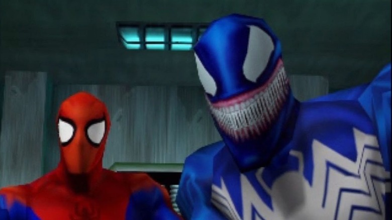Venom grins next to Spider-Man in 