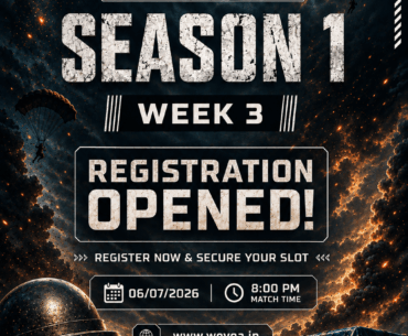 🏆 WEVOA OPEN SERIES - Season 1 | Week 3 | Day 1

Registration for Week 3 - Day 1 is now live!

If you're looking for competitive PUBG: BATTLEGROUNDS PC action, gather your squad and compete against some of the region's strongest teams.

📅 Date: 07/06/2026
🕗 Time: 8:00 PM IST
join fee: free