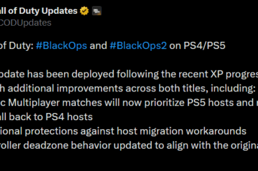 [BO] [BO2] Patch Note for the new updates on PS4/PS5