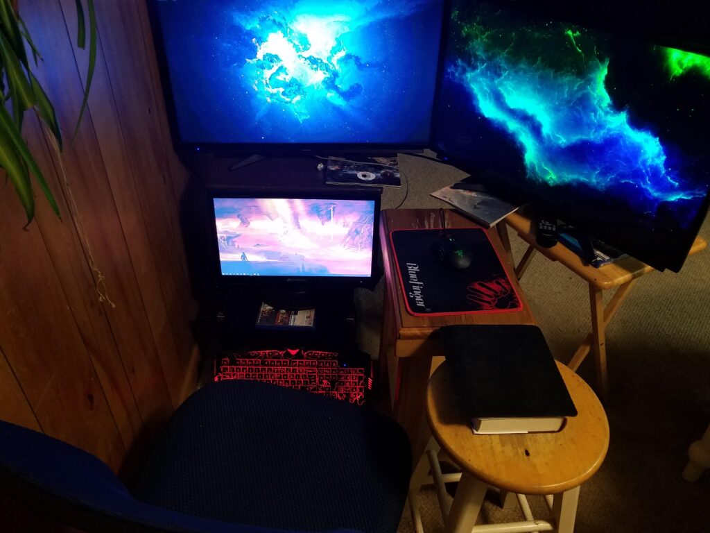 Here's my setup from about eight years ago. I used this setup for about 2 years.