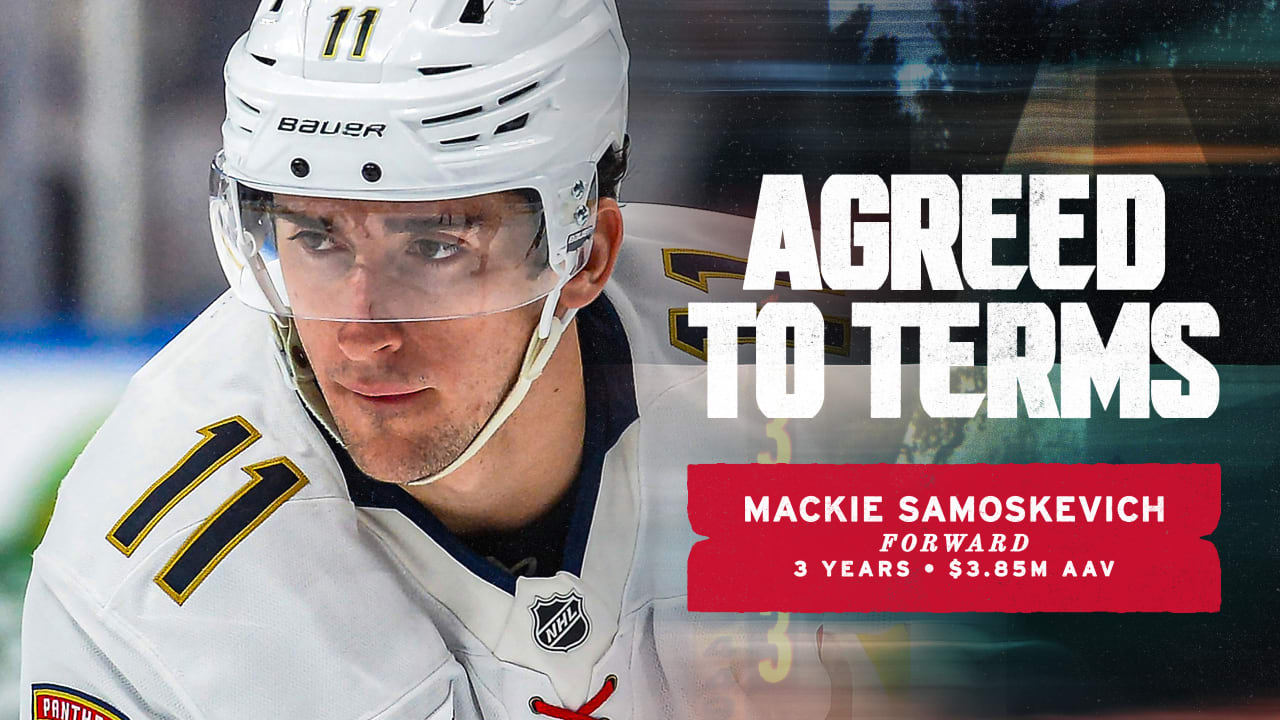 Seattle Kraken Agree to Terms with Forward Mackie Samoskevich on a Three-Year Deal Seattle Kraken Agree to Terms with Forward Mackie Samoskevich on a Three-Year Deal