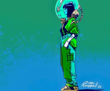 Welcome to the late 21st century—the age of pandemics. Neo-Saires stands prepared! (Art by Martínez Ruppel)