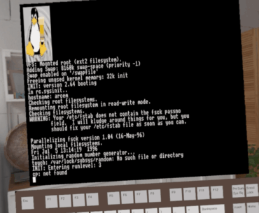 Linux Boots up on the Vision Pro in Immersive mode for the 2nd time ever with graphics.
