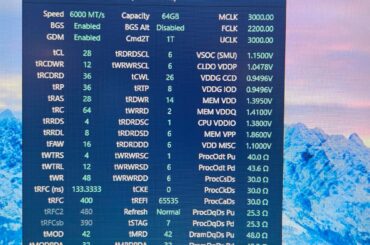 Corsair Vengeance 32GBx2 dual rank sk hynix A die (CMH64GX5M2B6000Z30)