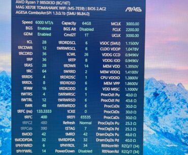 Corsair Vengeance 32GBx2 dual rank sk hynix A die (CMH64GX5M2B6000Z30)