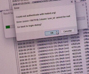 Problems with Hwbot