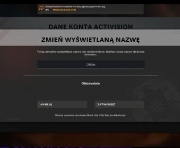 Can't play Black Ops Cold War because it forces me to change my Activision display name, but every name gets rejected