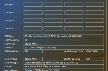 285K 8600Mhz Overclock on Gigabyte Z890M