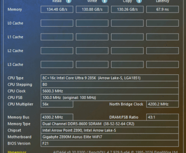 285K 8600Mhz Overclock on Gigabyte Z890M