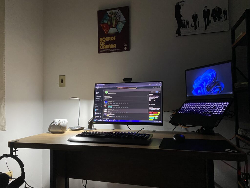 Just bought a laptop mount and reorganized everything
