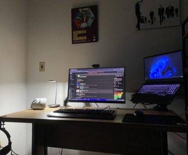 Just bought a laptop mount and reorganized everything