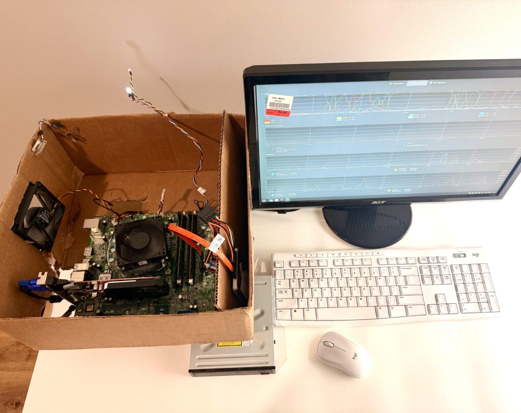 Trash PC - 16gb DDR4, $4.99 goodwill monitor.