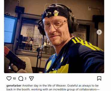 Weaver's voice actor just posted this on Instagram.