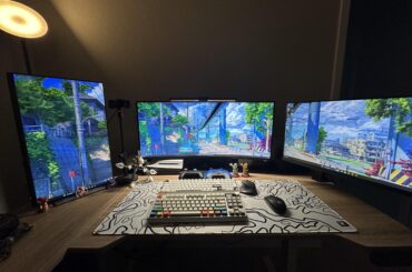 My work, gaming pc, PS5 & Switch 2 & content creation station.