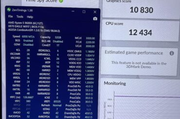 Ryzen 9600X | increasing to FCLK 2200 got me 12th place in Time Spy CPU score (12,434 points)