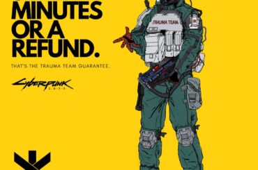 “Seven minutes or a refund.” My Trauma Team poster inspired by Cyberpunk 2077 [OC]
