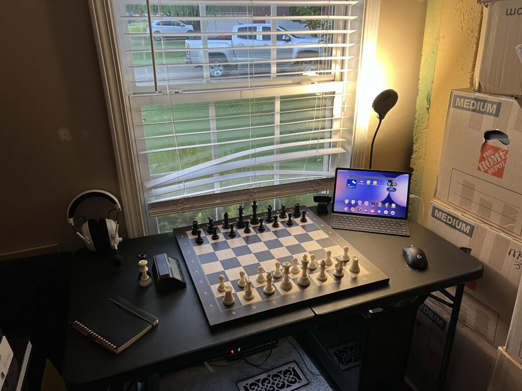 my chess study setup