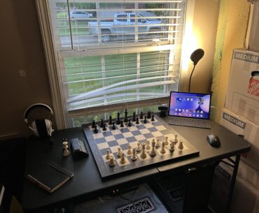 my chess study setup