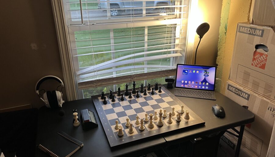 my chess study setup