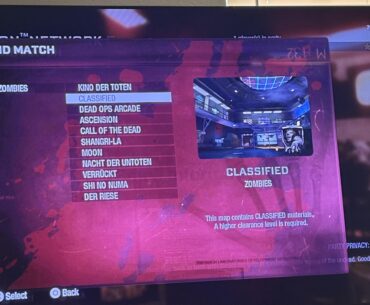 Question what is classified from bo4 doing in bo1?