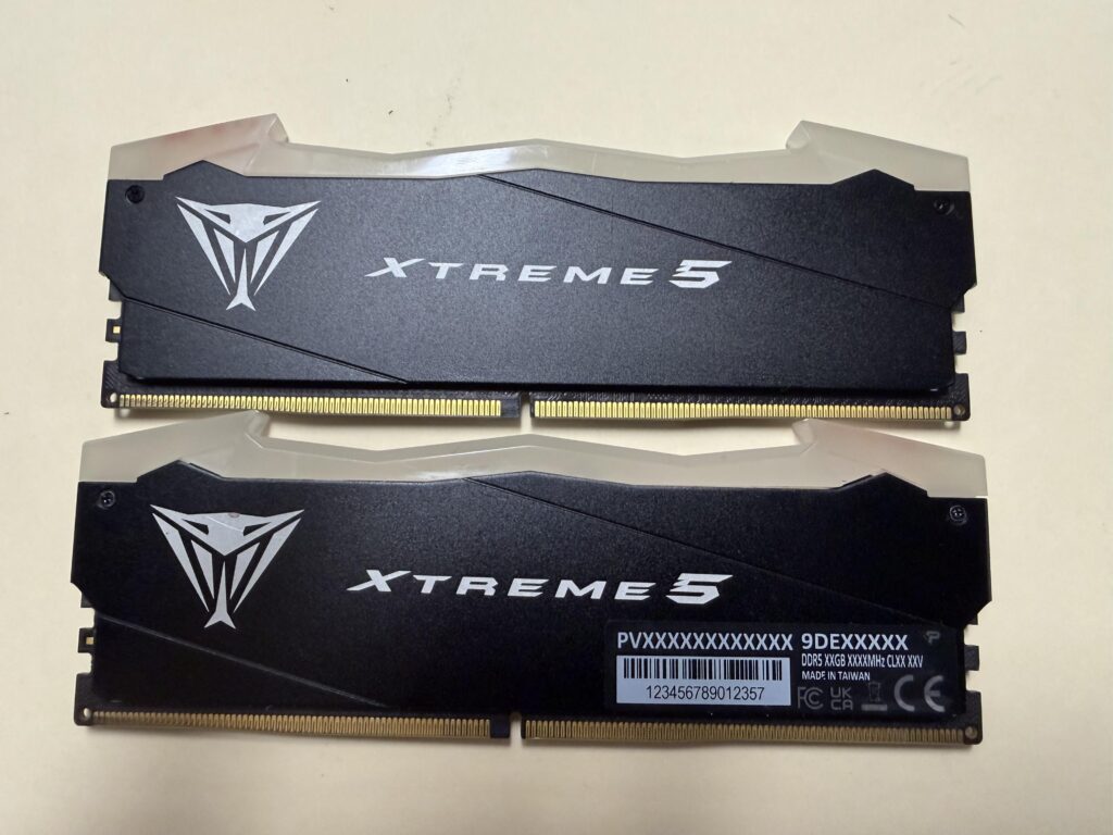 Beautiful engineering sample kit of Xtreme 5 DDR5 48GB