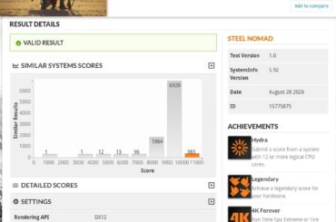 5080 & 5800x new Personal Best Steel Nomad Score using mVolt+ and MSI Afterburner