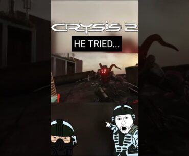 He was trying too hard #crysis #crysis2 #gaming #cutscene #meme #firstpersonshooter #fps