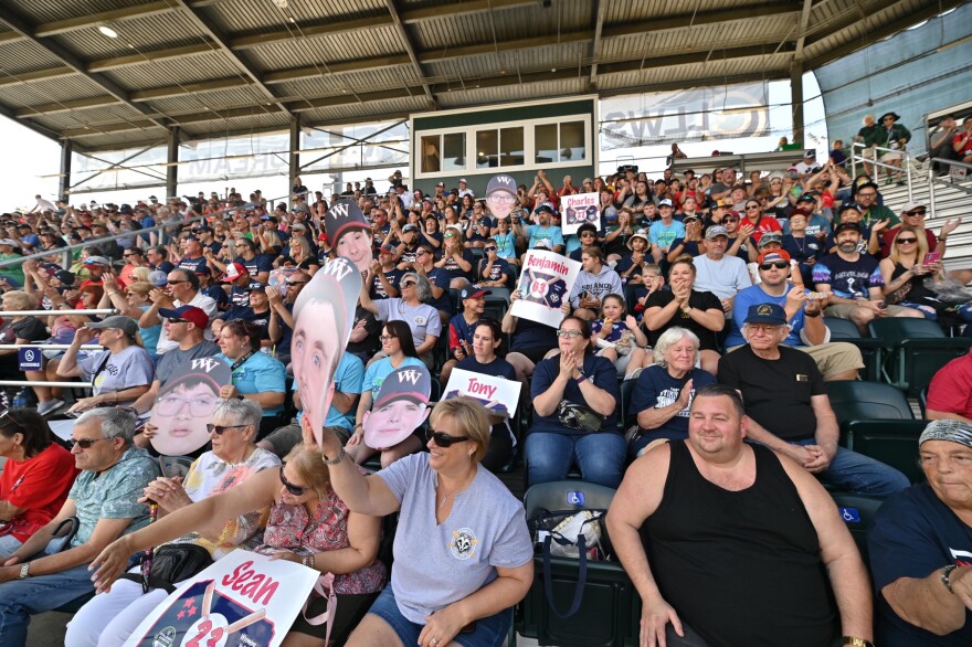 Wyoming Valley fans cheer in the stands at the Challenger game at the Little League World Series.