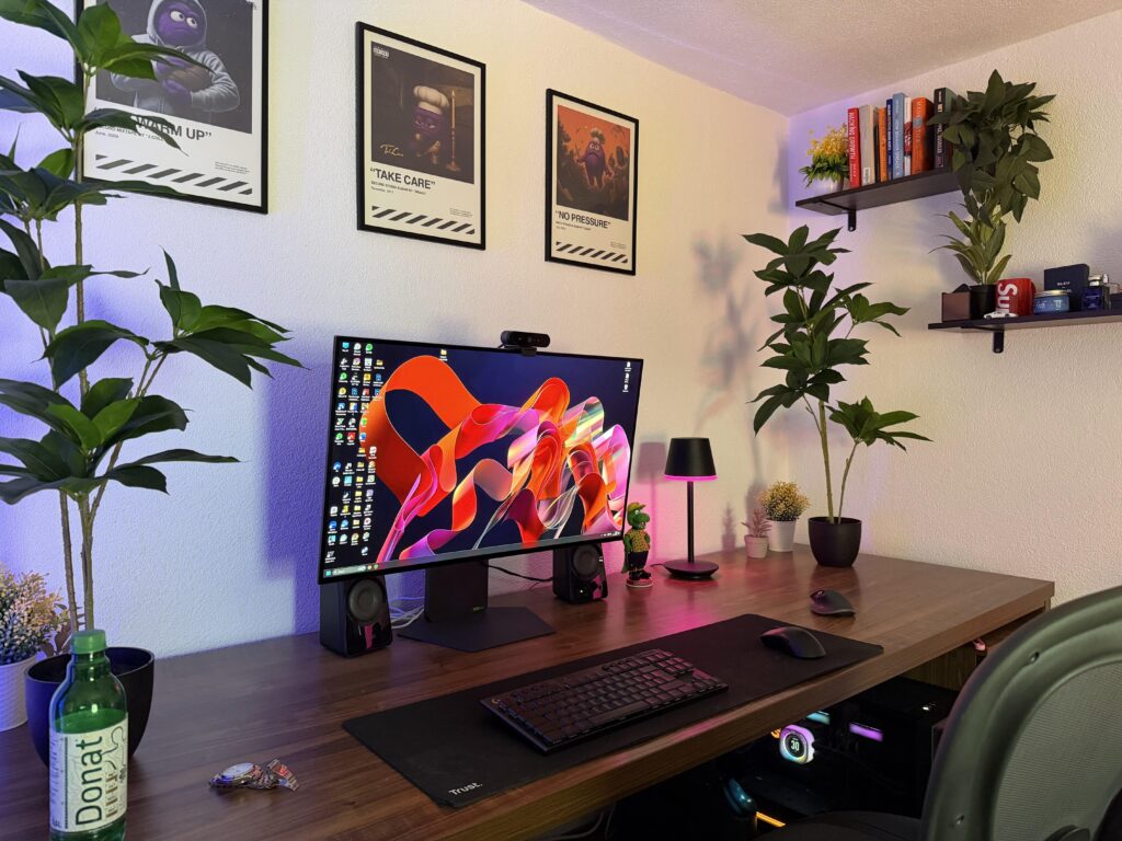 Where I work and occasionally play games.