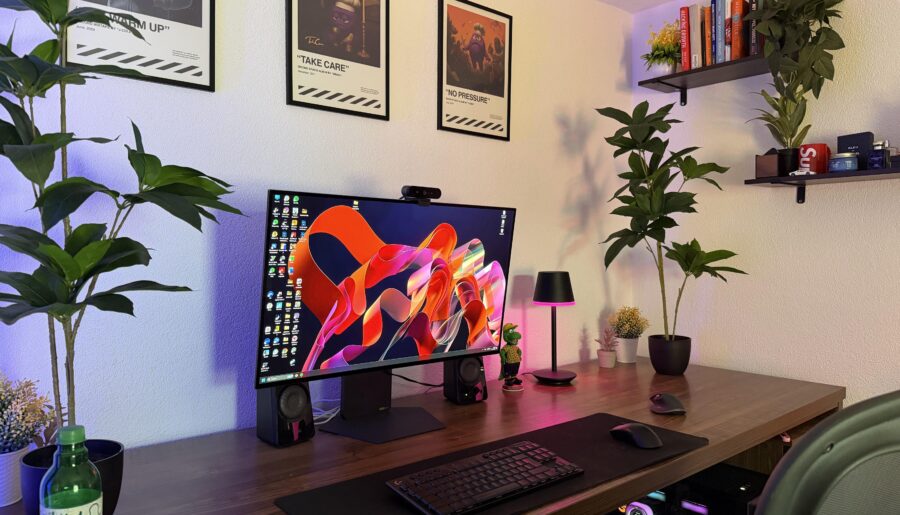 Where I work and occasionally play games.