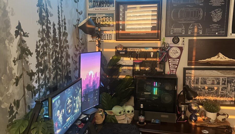 My battle station at golden hour