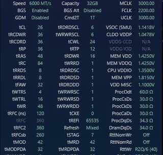 6000cl26 1.42v