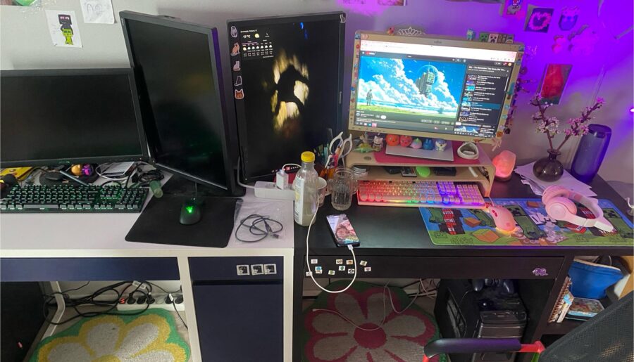 my and my boyfriends setups.