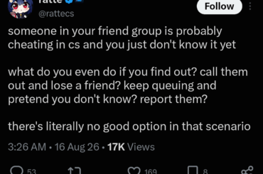 People are more afraid of losing friends than standing up to cheaters.