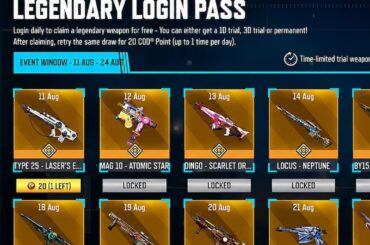 Free legendary just for login