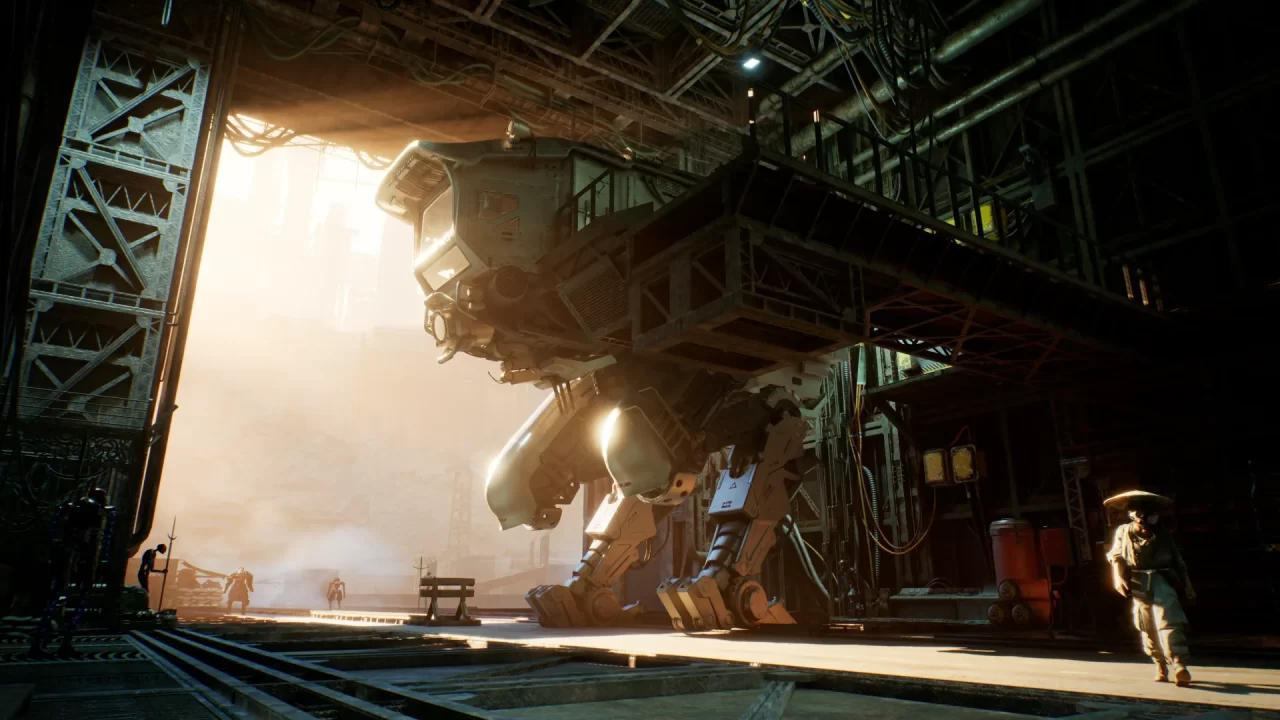A screenshot of a cliffside with light pouring in in Beast of Reincarnation